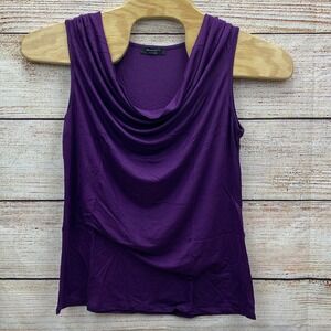 Amore All.F.Y Purple Ruched Blouse Stretch Tank Top XX-Large New‎ Made in USA